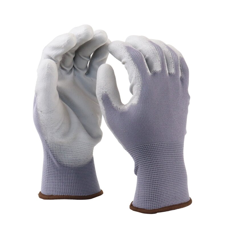 Gardening Gloves Manufacturer - PU Coated 13G Polyester Nylon Work Gloves