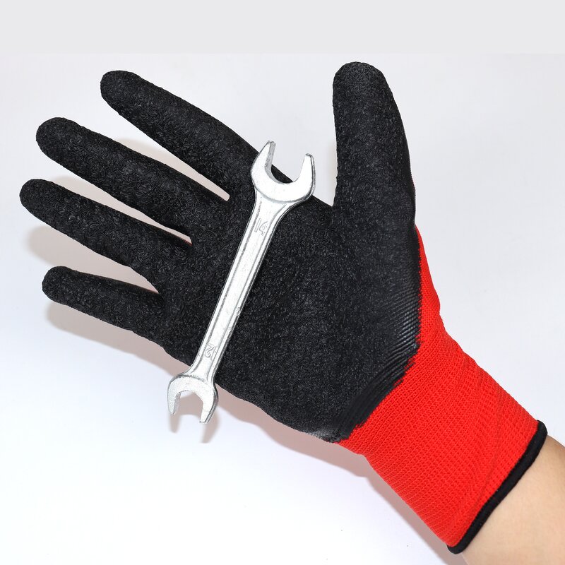 Work Safety Gloves Manufacturer - CE 13g Anti-Static Dipped Crinkle Gloves