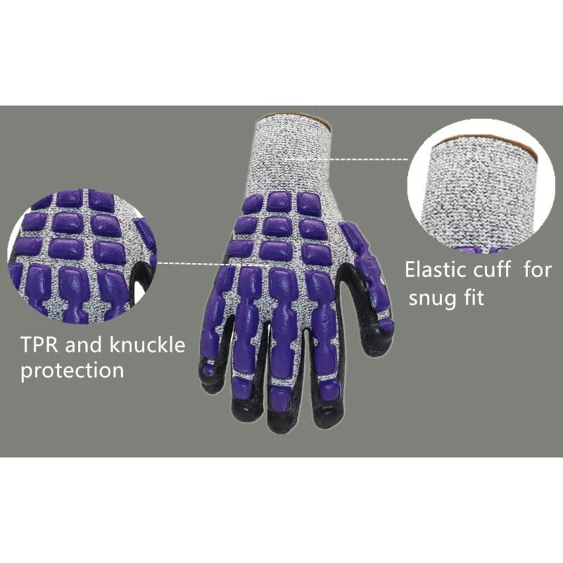 Work Gloves Manufacturer - TPR Anti Impact Cut Resistant Safety Gloves