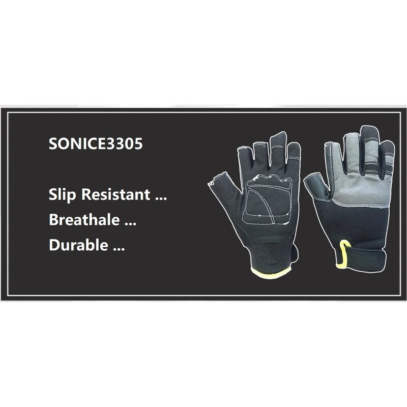 Industrial Gloves Manufacturer - Three Finger Synthetic Leather Anti-Impact
