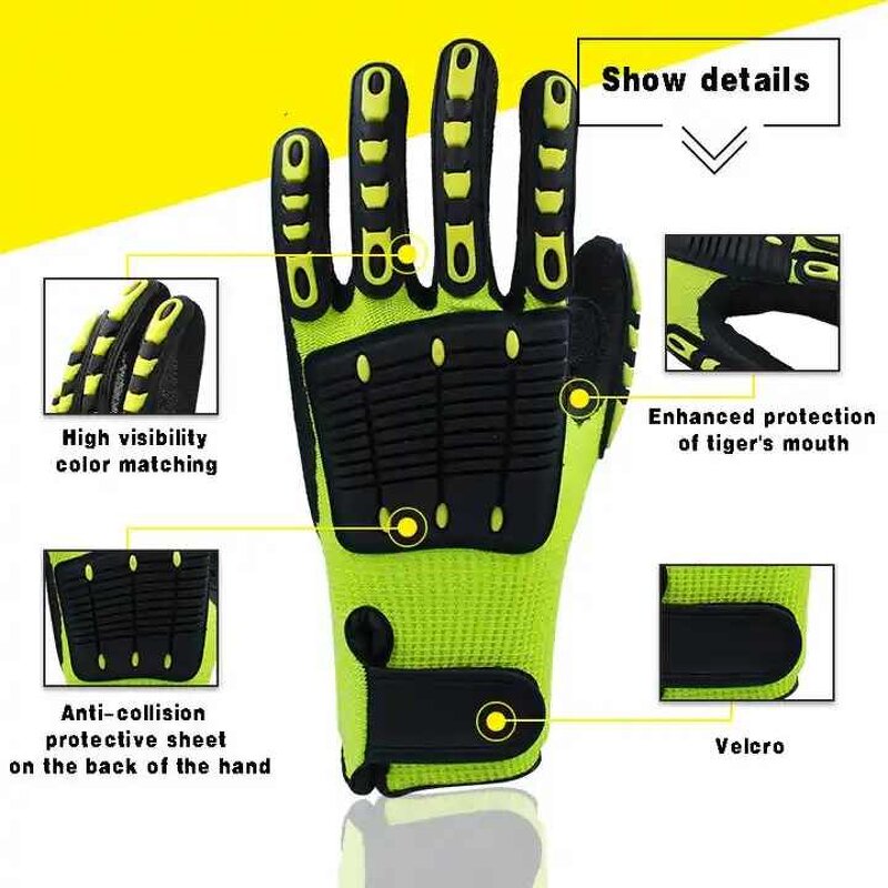 Oilfield Gloves Manufacturer - Wholesale TPR Knuckle Cut Resistant HPPE