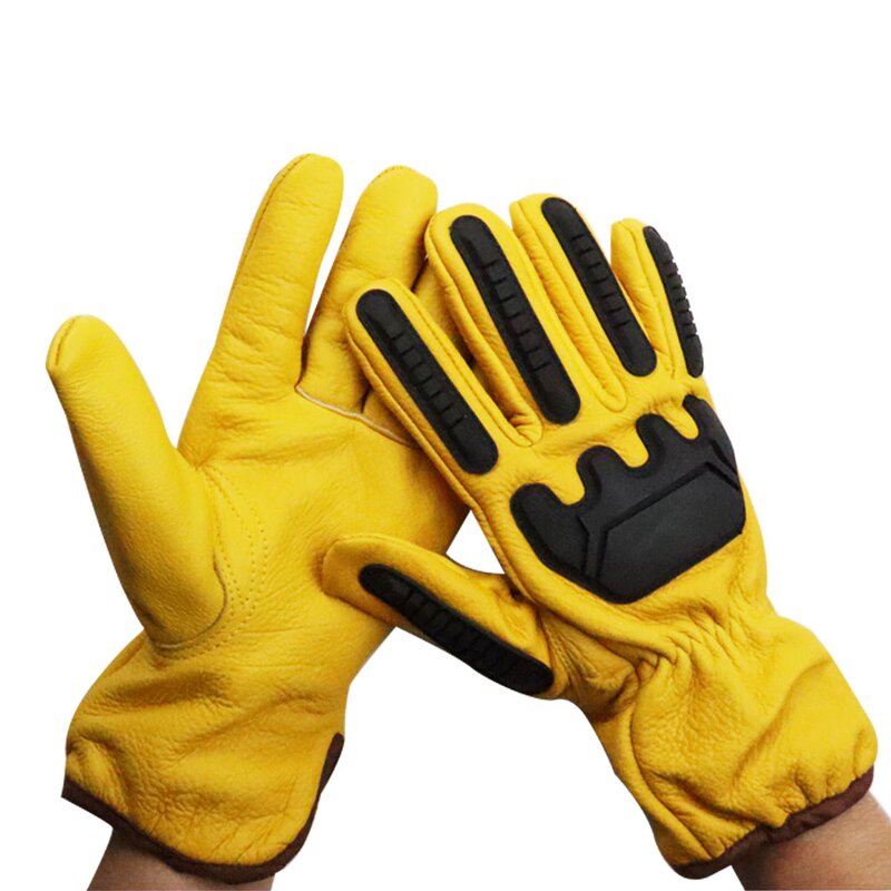 Winter Gloves Manufacturer - Men's Goatskin Leather TPR Anti-Cut Gloves