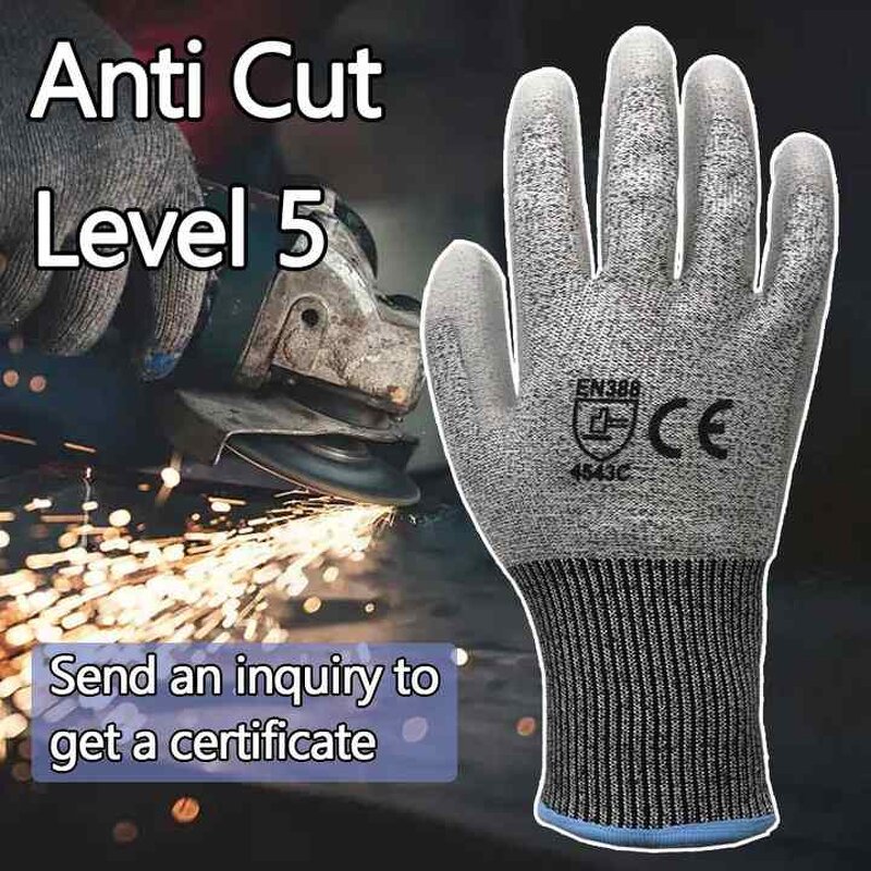 HPPE Gloves Manufacturer - Cut Level 5 Protective Mechanic Safety Gloves