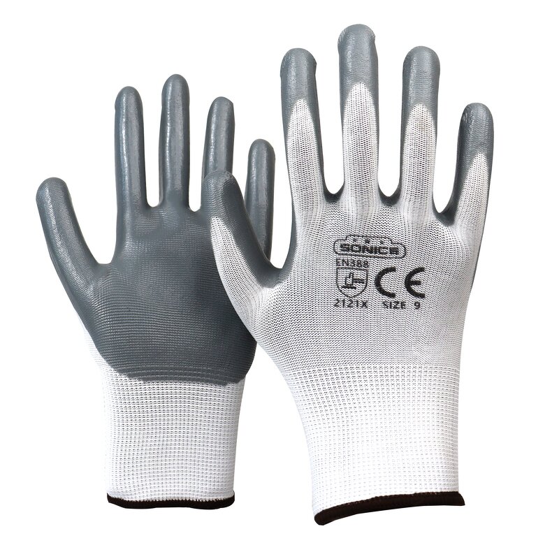 Industrial Gloves Manufacturer - Custom EN388 13G Nitrile Anti-Static Gloves