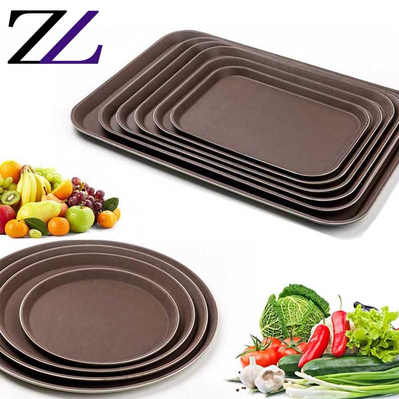 Serving Tray Manufacturer - Non-slip Oval Rectangular Plastic Arab Tray