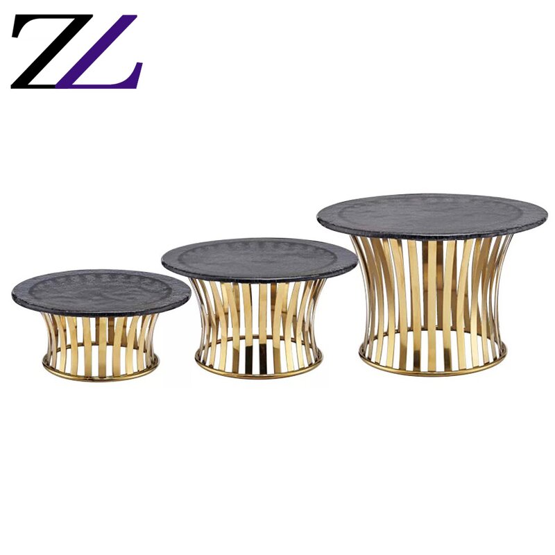 Buffet Display Risers Manufacturer - Gold Dessert Serving Square Risers