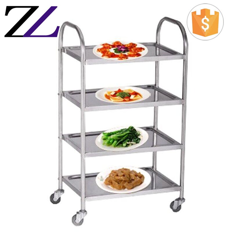 Service Trolley Factory - 3 Tiers Food Distribution Wine Liquor Cart