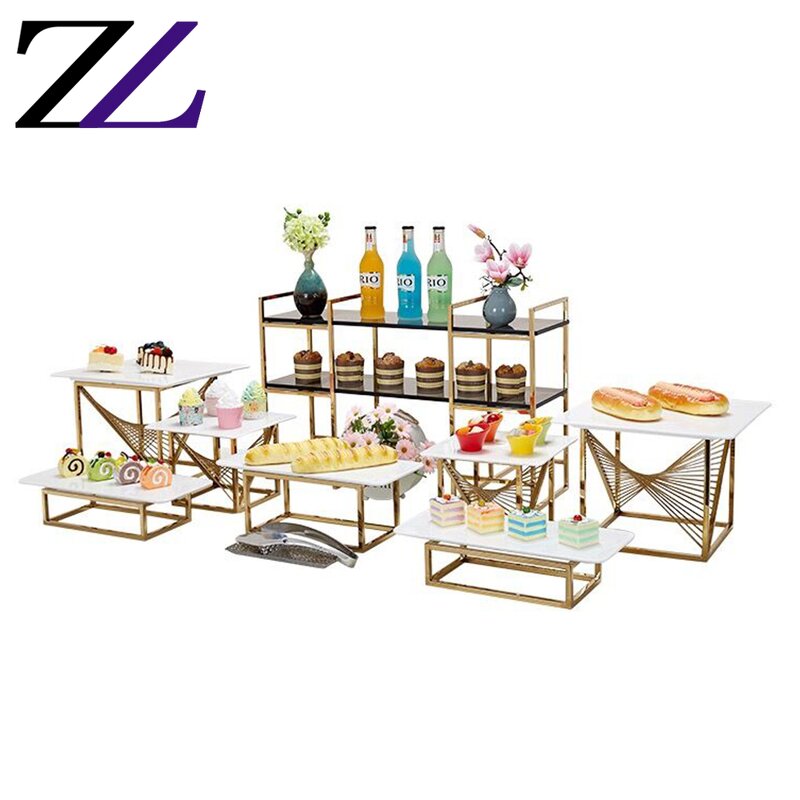 Dessert Display Stand Factory - Rectangular Glass 3 Tier Serving Platter
