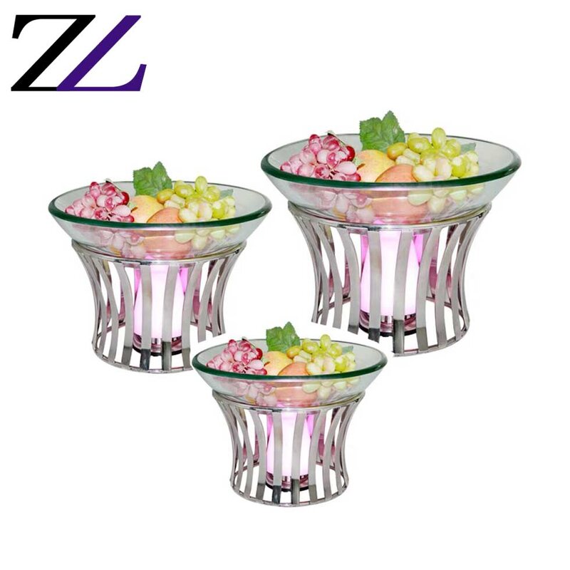 Buffet Display Rack Supplier - LED Acrylic Gold Ceramic Cupcake Stand