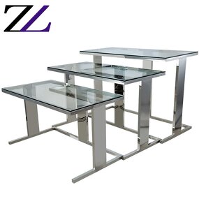 Outdoor Buffet Table Supplier - Stainless Steel Rectangular Mirror Glass