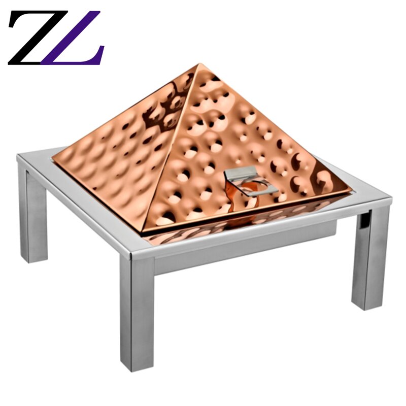 Food Stand Manufacturer - 4-Tier Rose Gold Copper Glass Platters