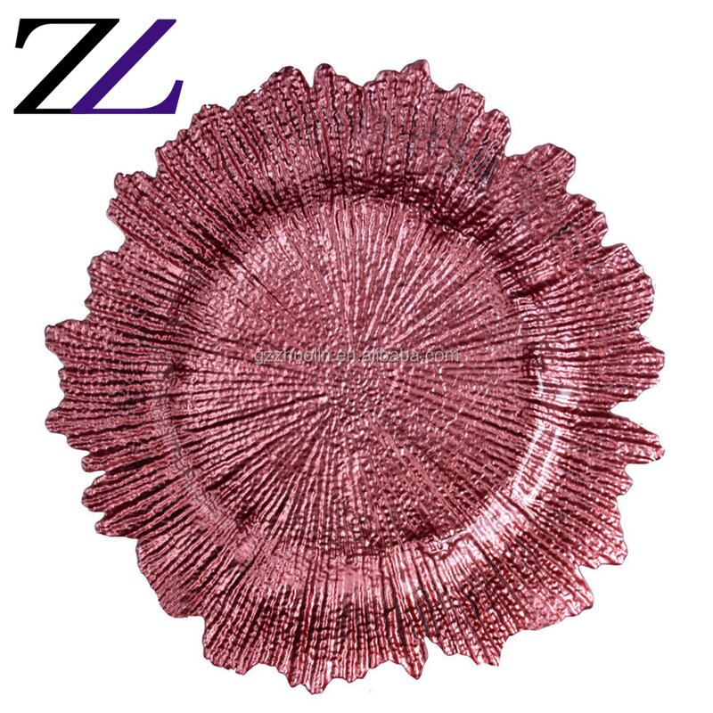 Charger Plate Manufacturer - Creative Texture Gold Charging Plates Set