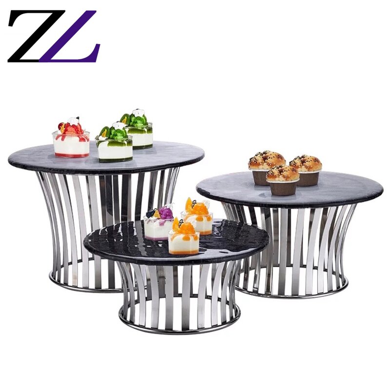 Buffet Display Stand Supplier - Stainless Steel Combined Cupcake Stand