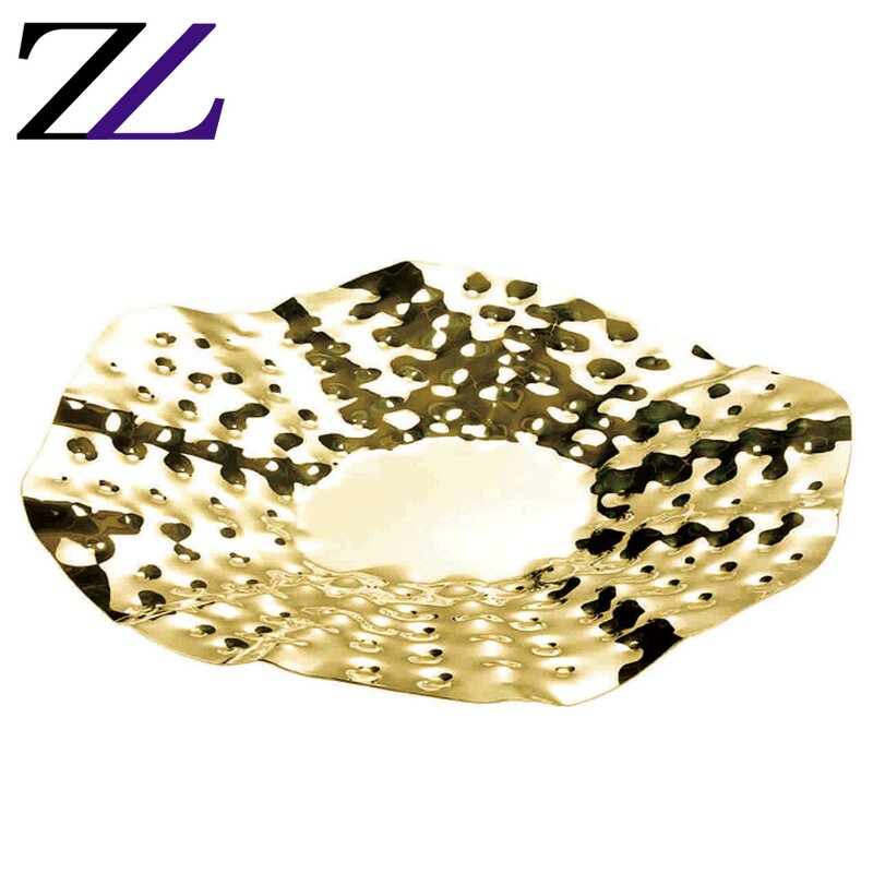 Bowl Set Supplier - Round Moon Gold Plated Hammered Copper Brass