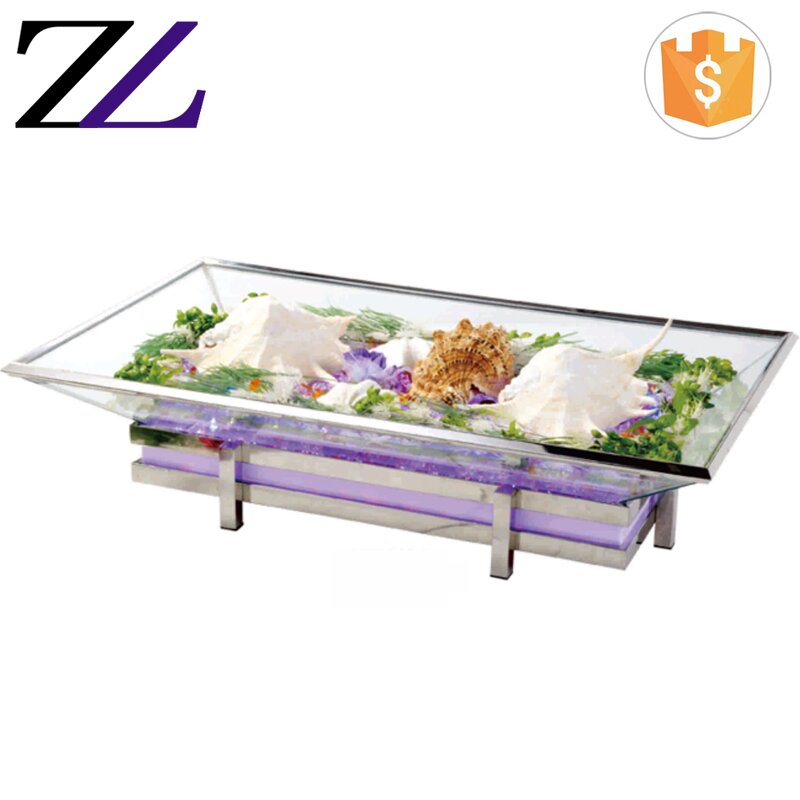 Food Display Case Supplier - Led Light Acrylic Cold Cooling Meat Stand