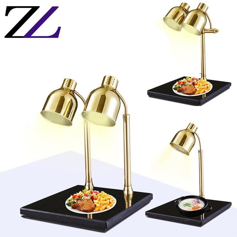 Food Warmer Lamp Factory - Battery Powered Black Marble Base Lamp