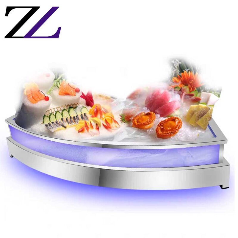 Food Display Stand Factory - Led Acrylic Seafood Ice Display Table
