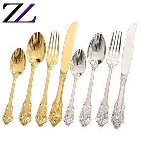 Flatware Set Manufacturer - 18/10 Stainless Steel Golden Mirror Polished