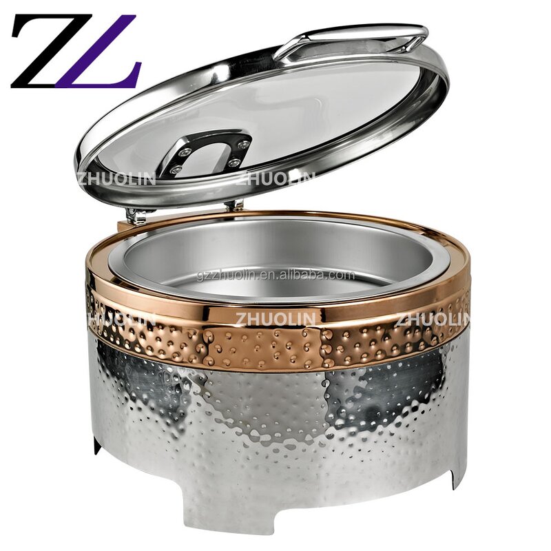 Chafing Dish Manufacturer - Black Silver Induction 6L Square Glass Lid