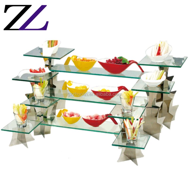 Buffet Display Stand Supplier - Stainless Steel Combined Cupcake Stand
