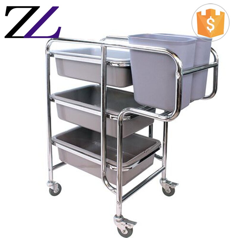 Food Tray Rack Trolley Supplier - 4 Wheels Stainless Steel Bakery Trolley
