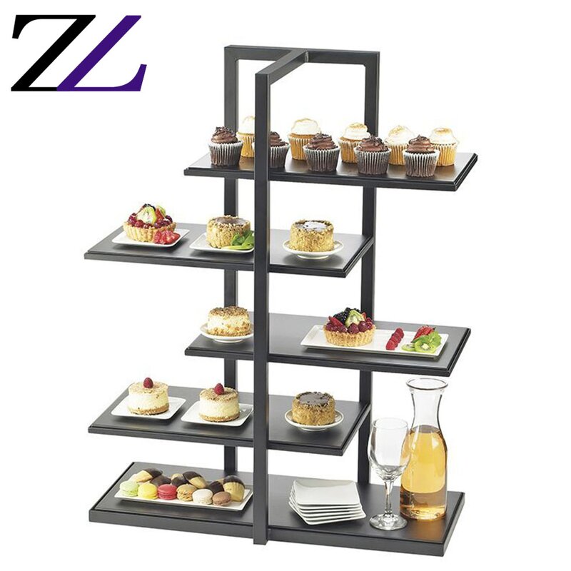 Wooden Buffet Stand Factory - 3 Tier Triangle Wooden Food Presentation