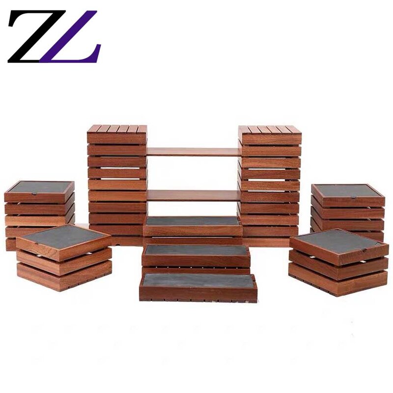 Wooden Buffet Stand Factory - Saudi Arabic 3 Tier Cake Buffet Raiser