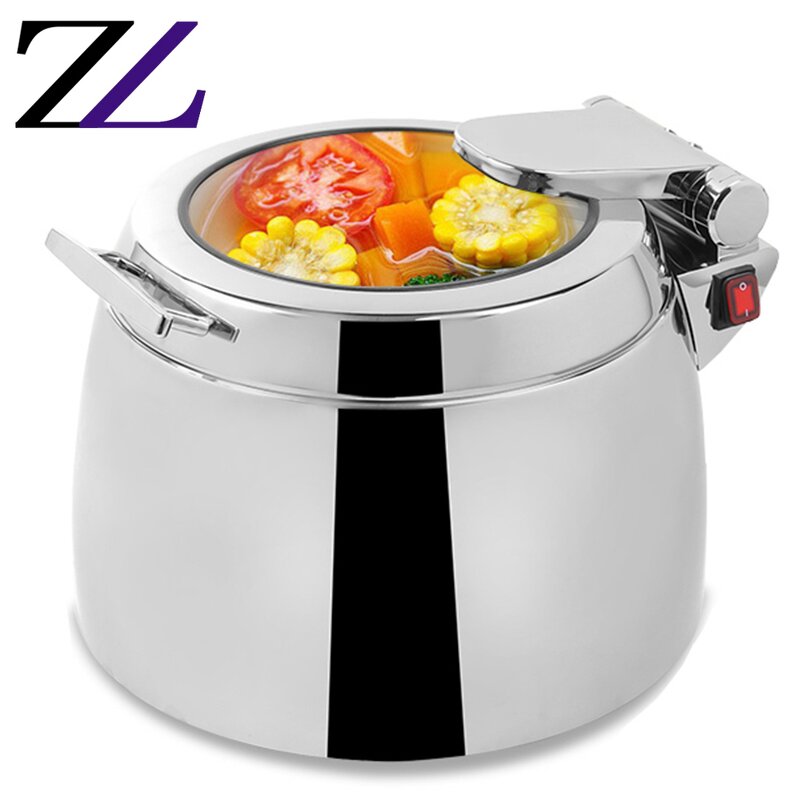 Soup Kettle Manufacturer - 11L Glass Lid Hydraulic Electric Heating