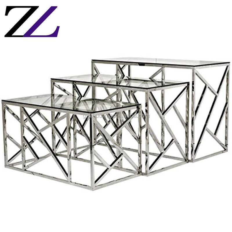 Buffet Table Supplier - Square Steel Stent Wine Table with Light