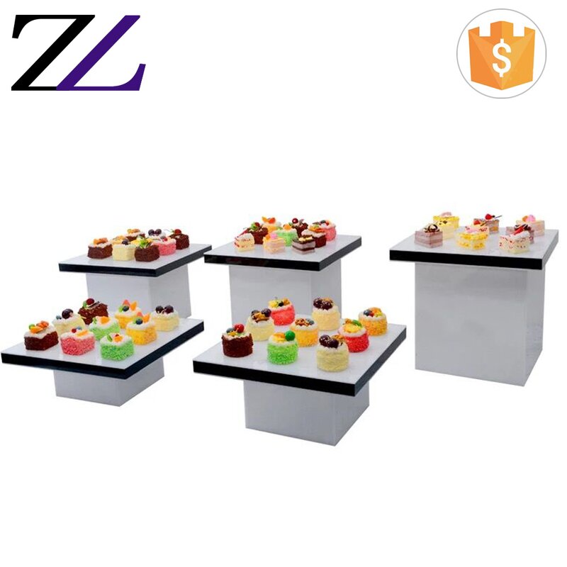 Cake Stand Supplier - Evolving Swing Black Acrylic Multi Tier