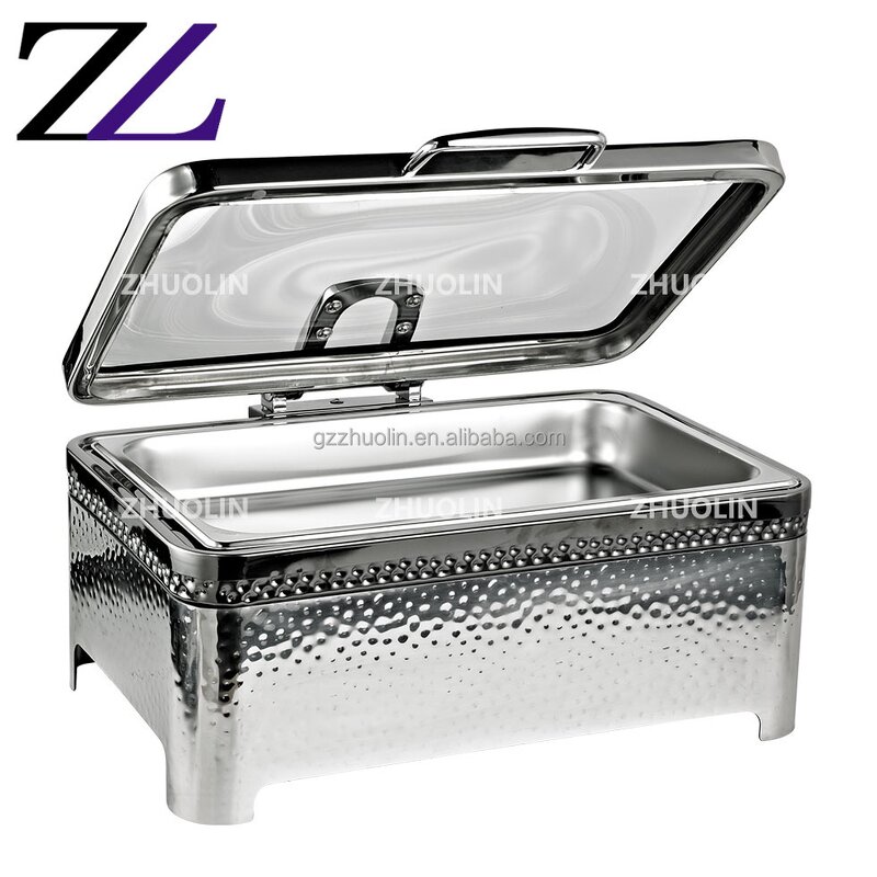 Chafing Dish Factory - Rectangle Copper Orchid Wedding Buffet Set