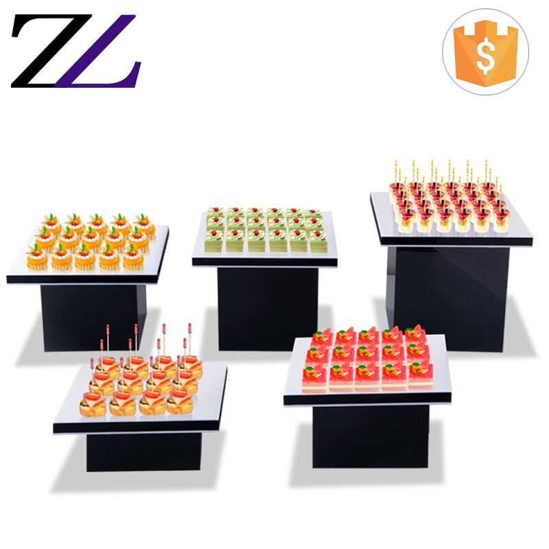 Cake Stand Supplier - Evolving Swing Black Acrylic Multi Tier