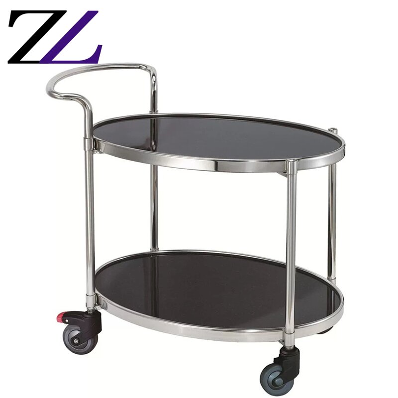 Food Trolley Supplier - Gold Liquor Wine Tea Water Bottle Service Cart