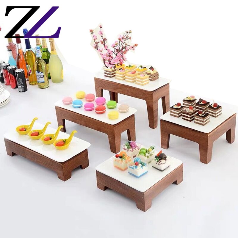Wooden Display Rack Supplier - Sapele Wood Buffet Bread Display Stand