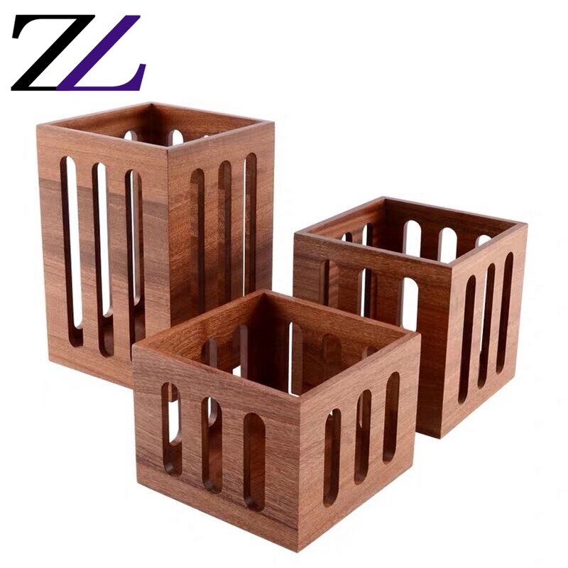 Wooden Display Rack Supplier - Sapele Wood Buffet Bread Display Stand