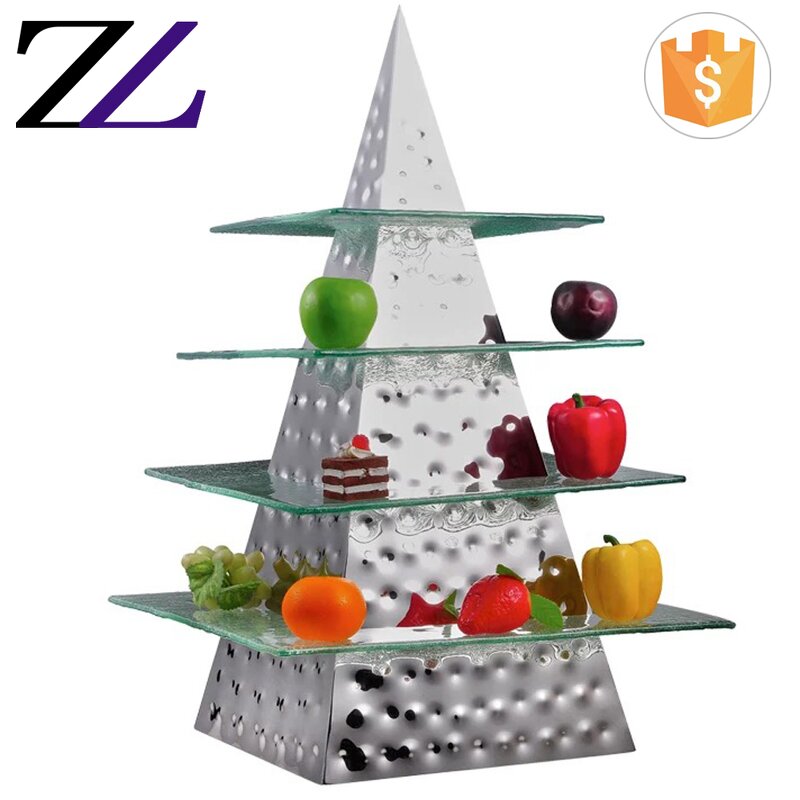 Dessert Display Stand Factory - Stainless Steel Glass Cocktail Tree