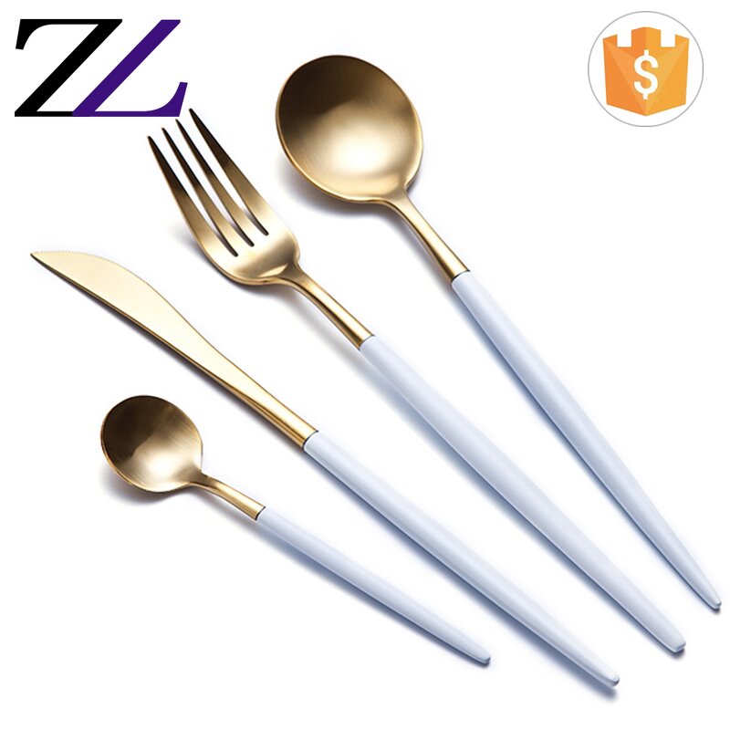 Flatware Set Supplier - Matte Copper Rose Gold Plated Cutlery