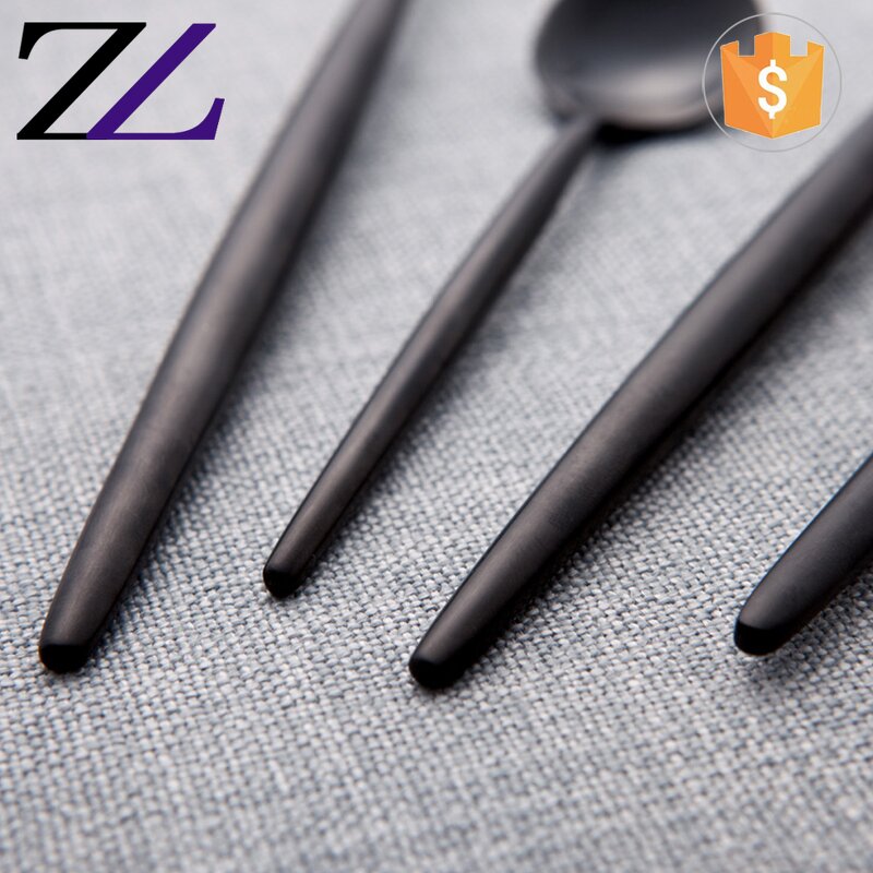 Cutlery Set Factory - Luxury Black 18/10 Stainless Steel Flatware