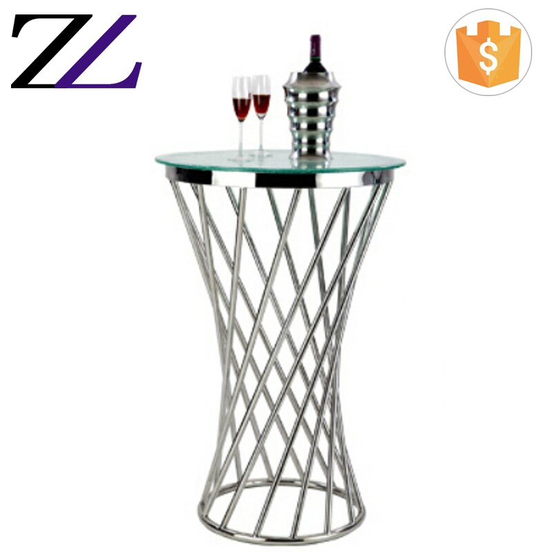 Buffet Display Table Manufacturer - Round Mirrored Glass Banquet Restaurant