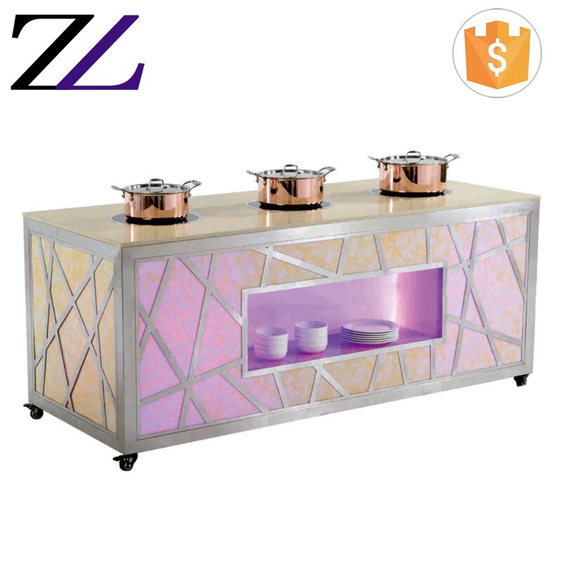 Buffet Table Manufacturer - Induction Cooking Food Display Service Station