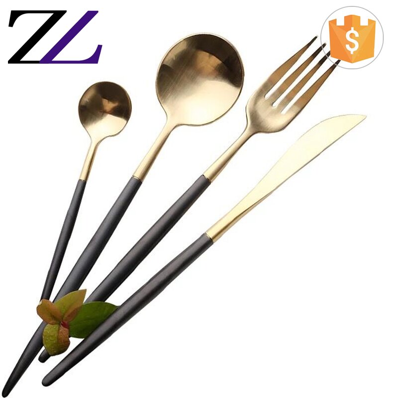 Cutlery Set Manufacturer - Arabic Commercial Matte Black Flatware
