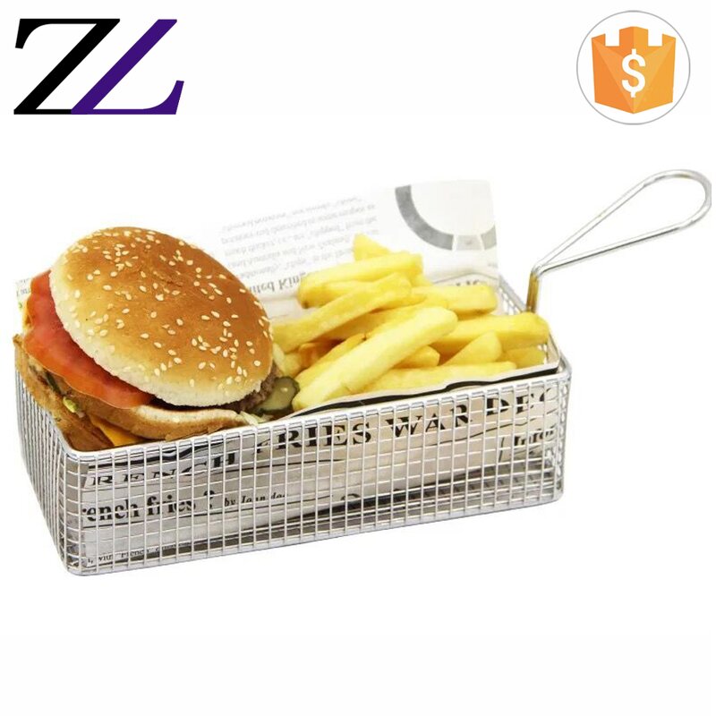Wire Mesh Basket Manufacturer - Potato Chip Paper Cone Mini Fry Basket