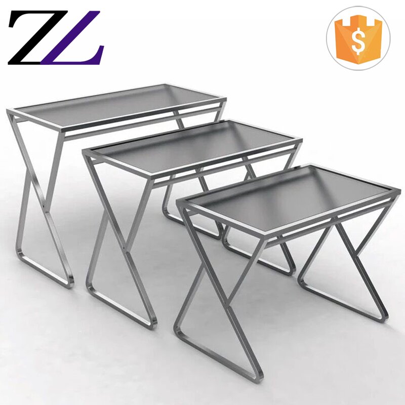 Buffet Table Supplier - Luxury Metal Rectangular Wooden Catering Equipment