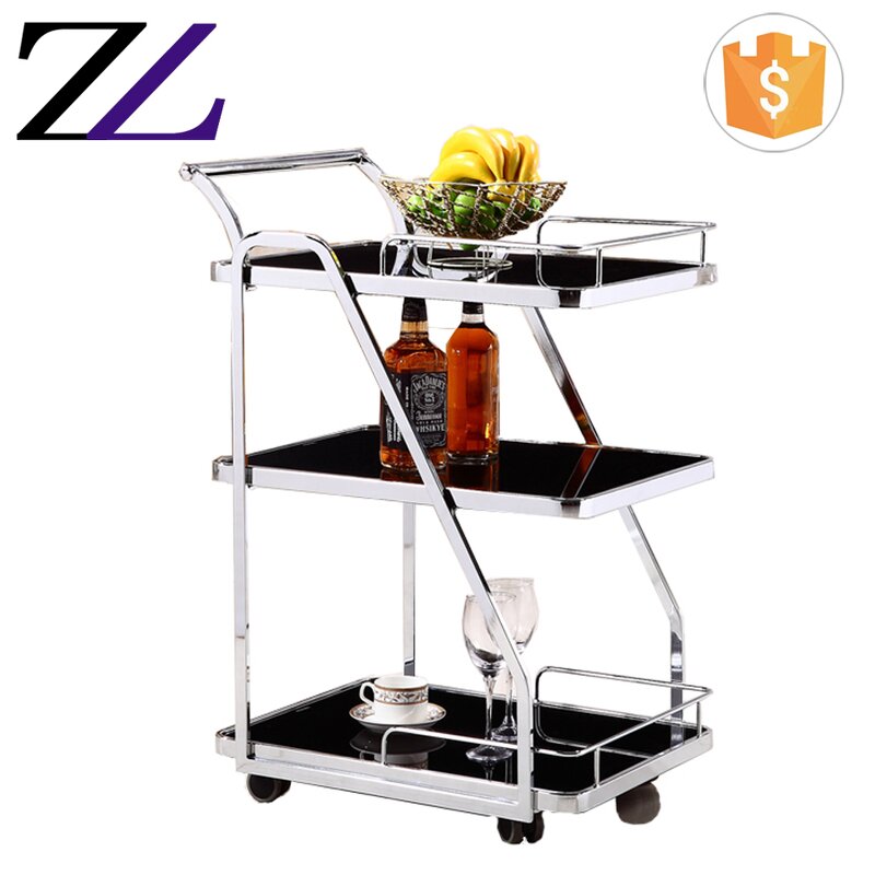 Coffee Tea Trolley Manufacturer - Stainless Steel Hotel Room Service Cart