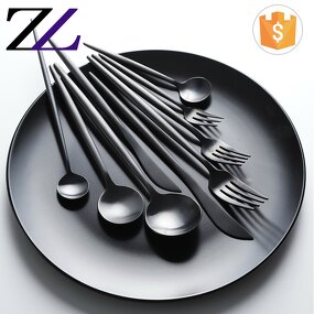 Cutlery Set Manufacturer - Arabic Commercial Matte Black Flatware