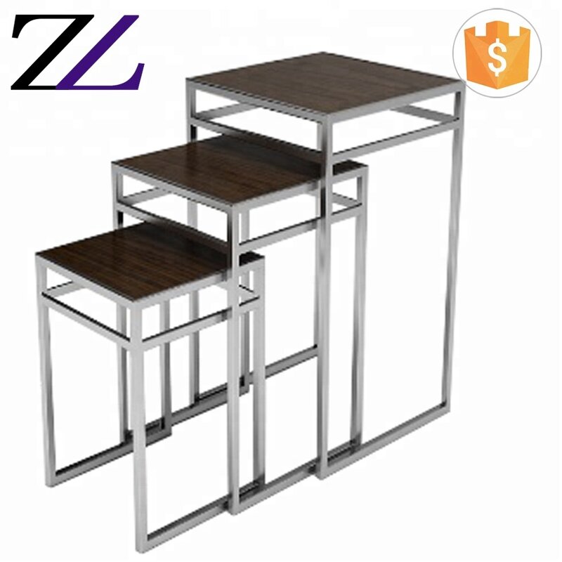 Buffet Table Supplier - Luxury Metal Rectangular Wooden Catering Equipment