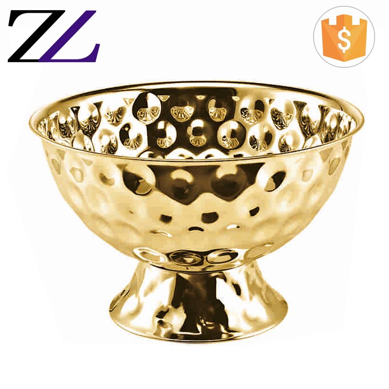 Copper Plate Factory - Arabic Rose Gold Brass Hammered Fruit Plate