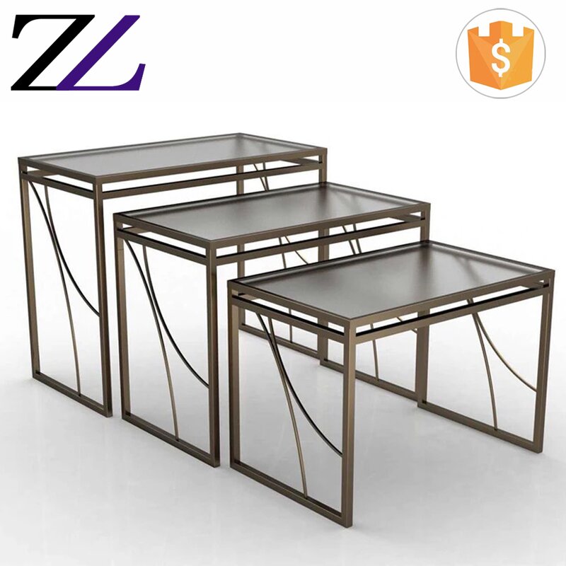 Buffet Table Supplier - Luxury Metal Rectangular Wooden Catering Equipment
