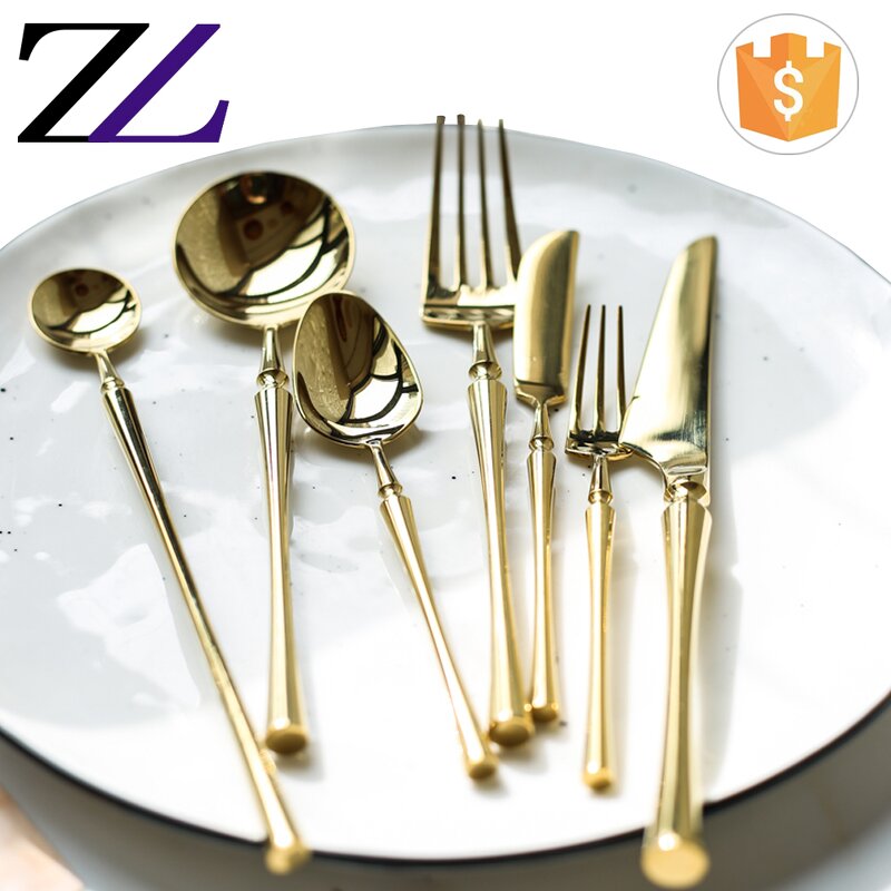 Cutlery Set Supplier - Wholesale Gold Plated Stainless Steel Wedding