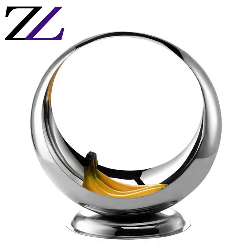 Fruit Bowl Factory - Half Moon Mirror Polished German Silver Bowl